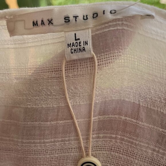 NWT - MAX STUDIO White / Red Tank Top - Sz L - Picture 9 of 10